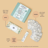 The Honest Company Babe's Clean Bum Gift Set: Basic Cleansing, Diaper Rash Cream, Unscented, 9 Pieces
