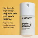 Honest Beauty Everyday Radiance and C Moisturizer with Vitamin C - 1.7 fl oz: Noncomedogenic, Unscented Face Cream