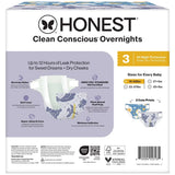The Honest Company Clean Conscious Disposable Overnight Diapers Cozy Cloud + Star Signs  - (Select Size and Pattern)