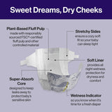 The Honest Company Clean Conscious Disposable Overnight Diapers Cozy Cloud + Star Signs  - (Select Size and Pattern)