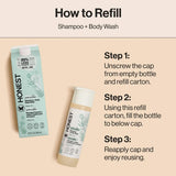 The Honest Company Sensitive Shampoo + Body Wash 18 fl oz + Shampoo + Body Wash Refill 32 fl oz