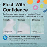 The Honest Company Plant-Based Baby Wipe - Little Flushable Wipes