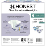 The Honest Company Clean Conscious Disposable Overnight Diapers Cozy Cloud + Star Signs  - (Select Size and Pattern)