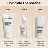 Honest Beauty Sensitive Skin Calming Cream Cleanser with Hyaluronic and Amino Acids - 4 fl oz